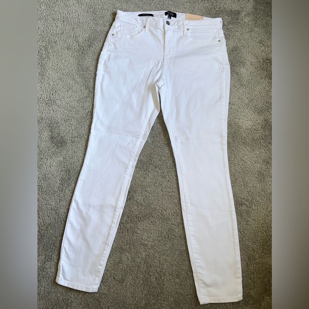 NWT NYDJ AMI White Festival Western Embroidered Jeans 10